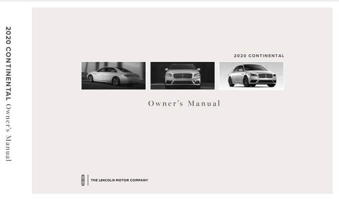 2020 Lincoln Continental Owner’s Manual Image