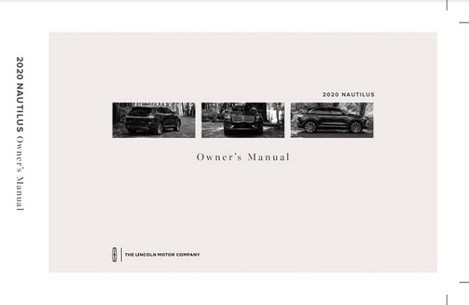 2020 Lincoln Nautilus Owner’s Manual Image