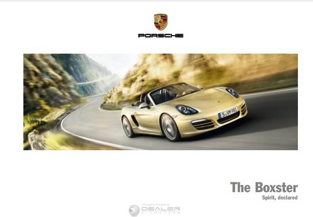 2014 Porsche Boxster Owner’s Manual Image