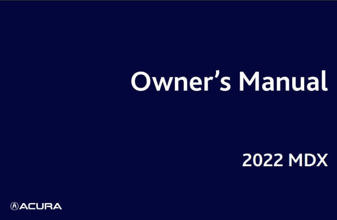 2022 Acura MDX Owner’s Manual Image