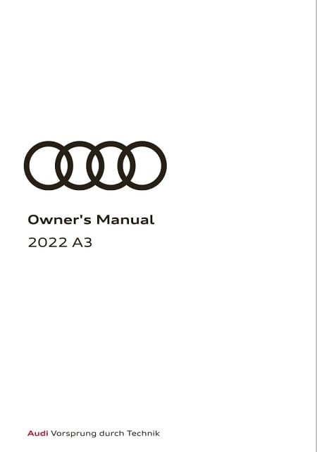 2022 Audi A3 Owner’s Manual Image