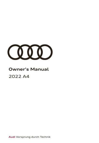 2022 Audi A4 Owner’s Manual Image