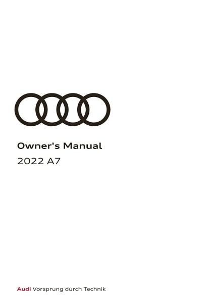 2022 Audi A7 Owner’s Manual Image