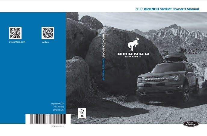 2022 Ford Bronco Sport Owner’s Manual Image
