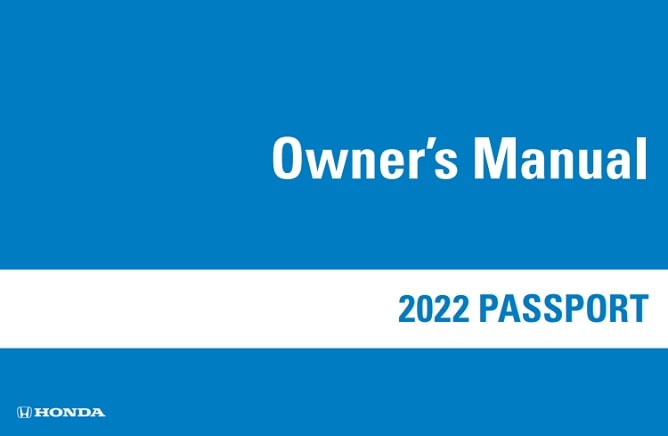 2022 Honda Passport Owner’s Manual Image