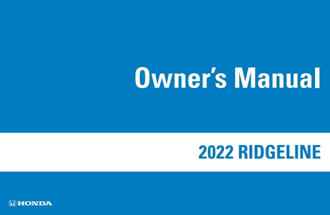 2022 Honda Ridgeline Owner’s Manual Image