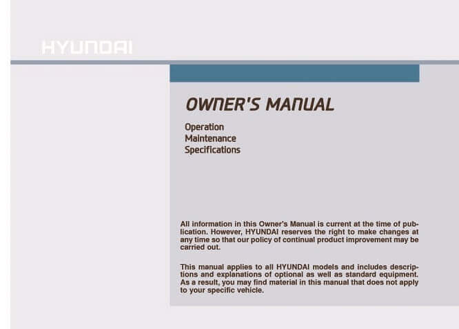 2022 Hyundai Nexo Owner’s Manual Image