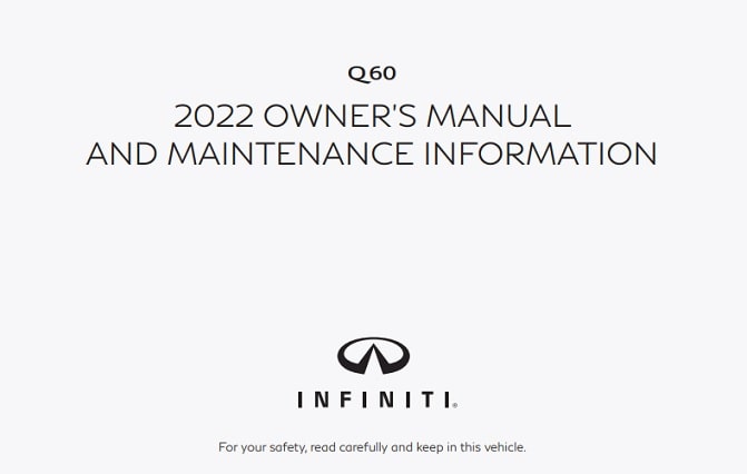 2022 Infiniti Q60 Owner’s Manual Image
