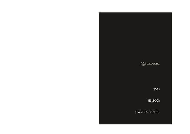 2022 Lexus ES Owner’s Manual Image