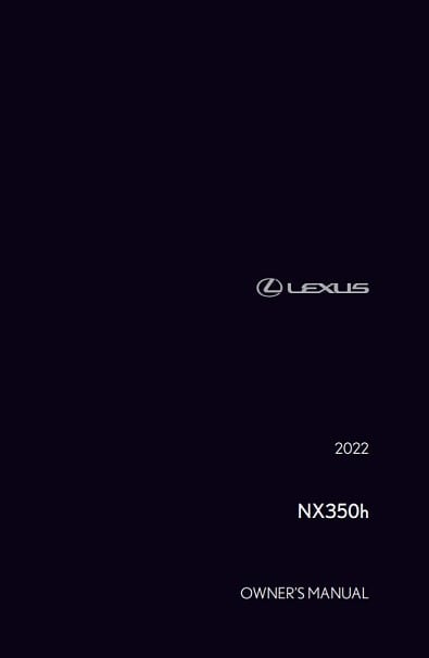 2022 Lexus NX Owner’s Manual Image