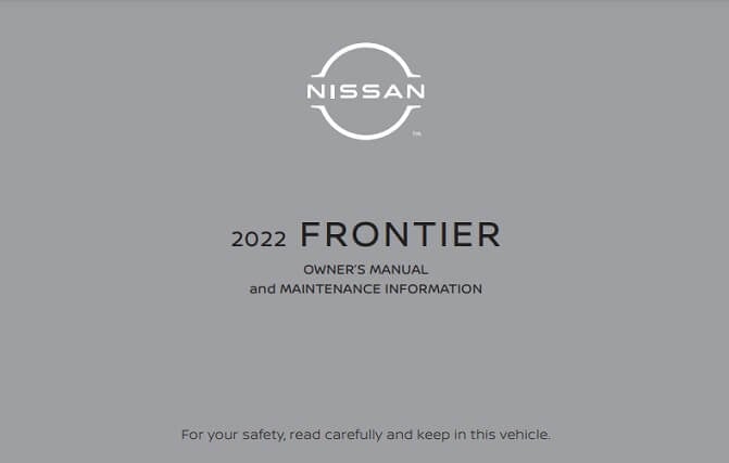 2022 Nissan Frontier Owner’s Manual Image