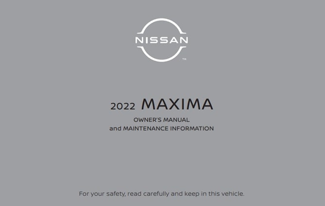 2022 Nissan Maxima Owner’s Manual Image