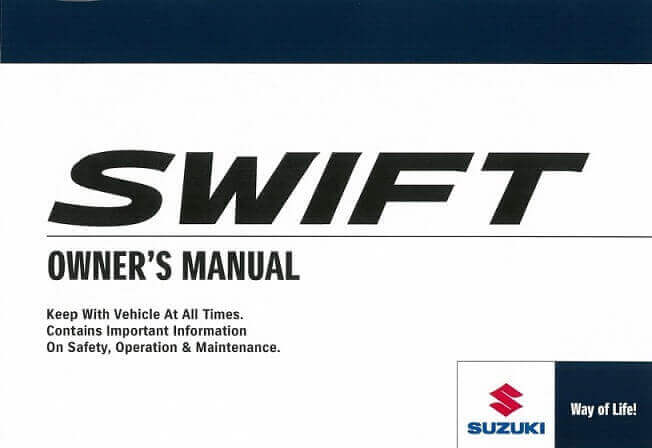 2022 Suzuki Swift Owner’s Manual Image