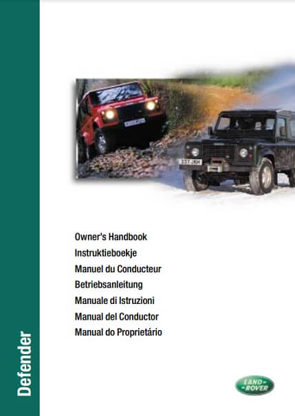 1991 Land Rover Defender Owner’s Manual Image