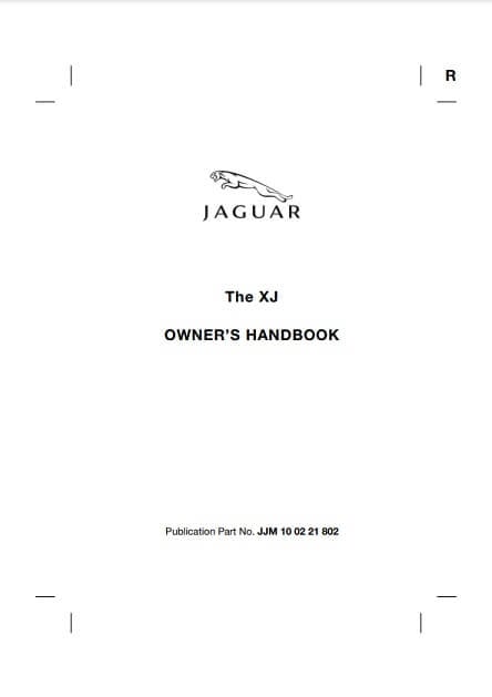 2003 Jaguar XJ Owner’s Manual Image