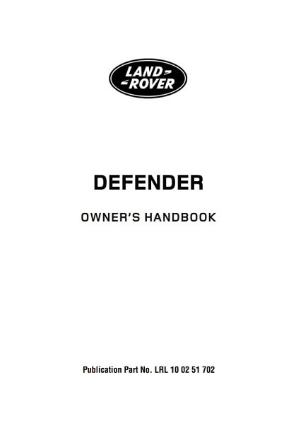 2007 Land Rover Defender Owner’s Manual Image