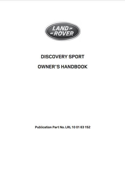 2016 Land Rover Discovery Sport Owner’s Manual Image