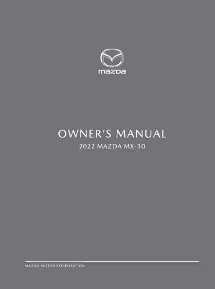 2022 Mazda MX-30 Owner’s Manual Image