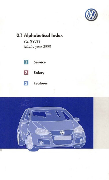 2004 Volkswagen Golf GTI Owner’s Manual Image