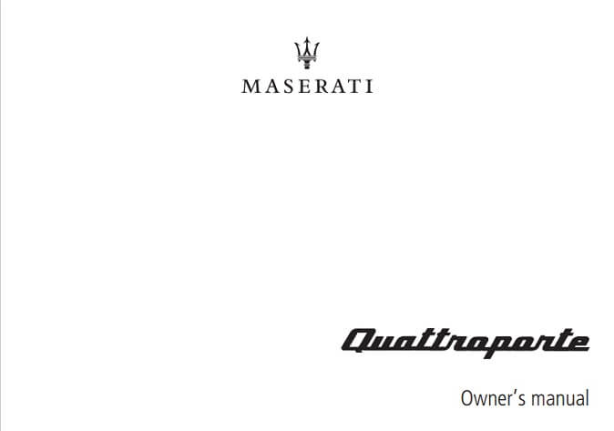 2020 Maserati Quattroporte Owner’s Manual Image