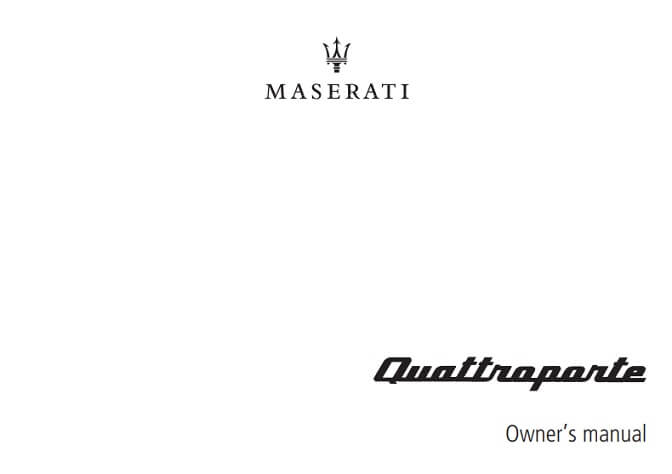 2021 Maserati Quattroporte Owner’s Manual Image