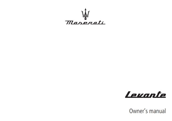 2022 Maserati Levante Owner’s Manual Image