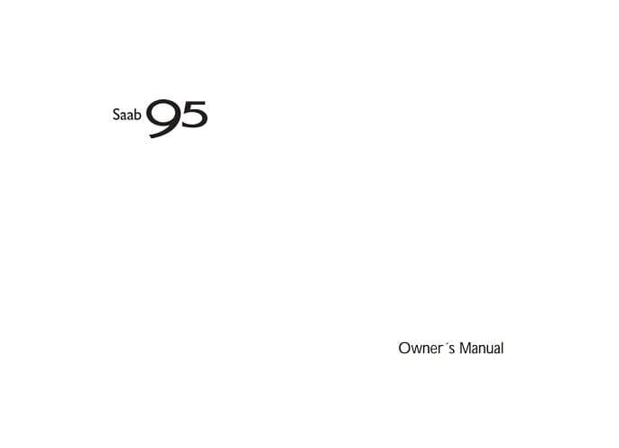 1998 Saab 9-5 Owner’s Manual Image