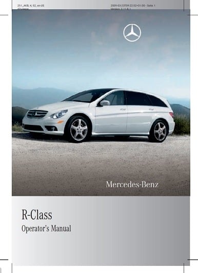 2005 Mercedes Benz R-Class Owner’s Manual Image