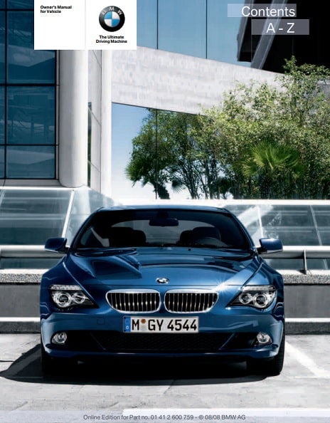 2007 BMW 6 Series Owner’s Manual Image