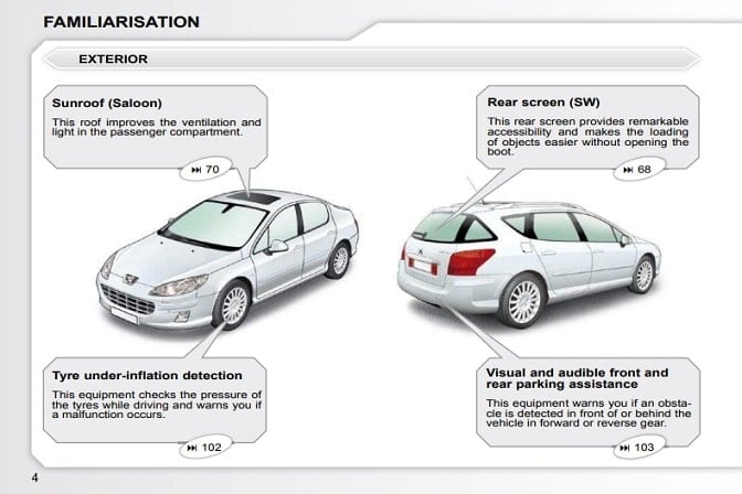 2007 Peugeot 407 Owner’s Manual Image
