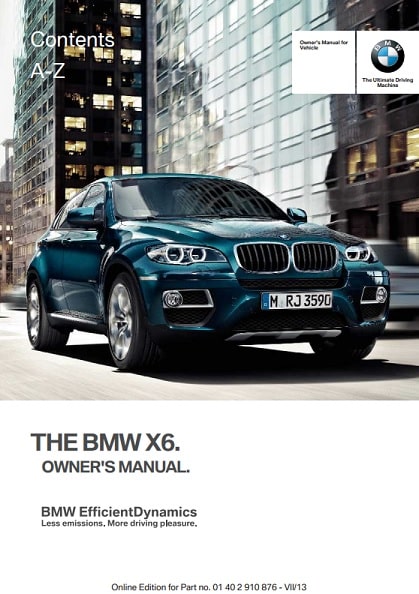 2008 BMW X6 Owner’s Manual Image