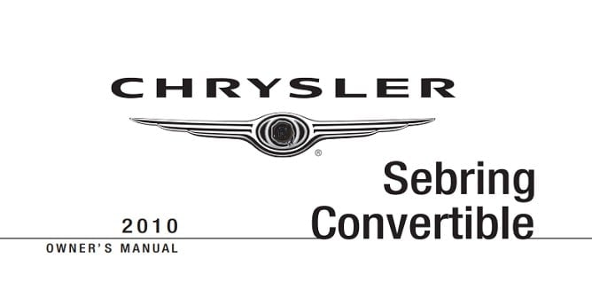 2008 Chrysler Sebring Convertible Owner’s Manual Image