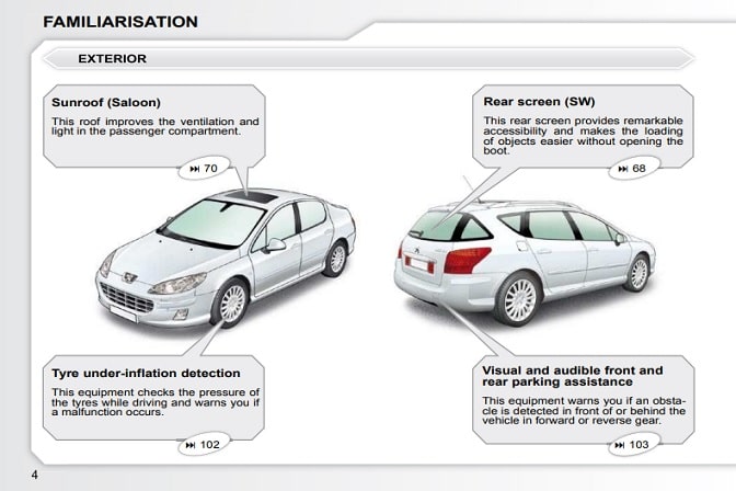 2008 Peugeot 407 Owner’s Manual Image