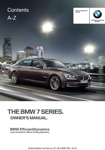 2009 BMW 7 Series Owner’s Manual Image