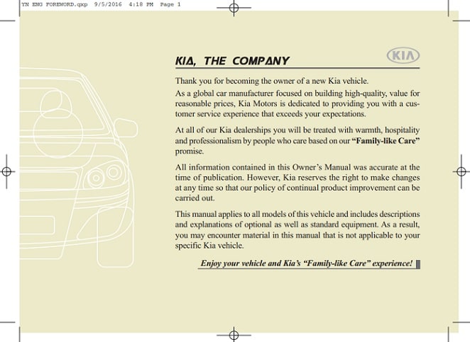 2009 Kia Venga Owner’s Manual Image