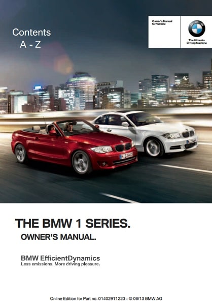 2011 BMW 1 Series Owner’s Manual Image