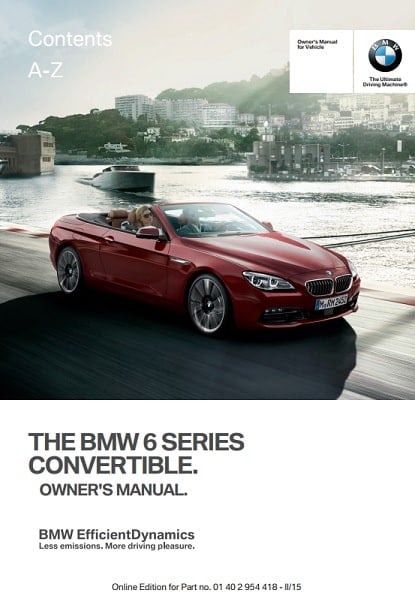 2011 BMW 6 Series Owner’s Manual Image