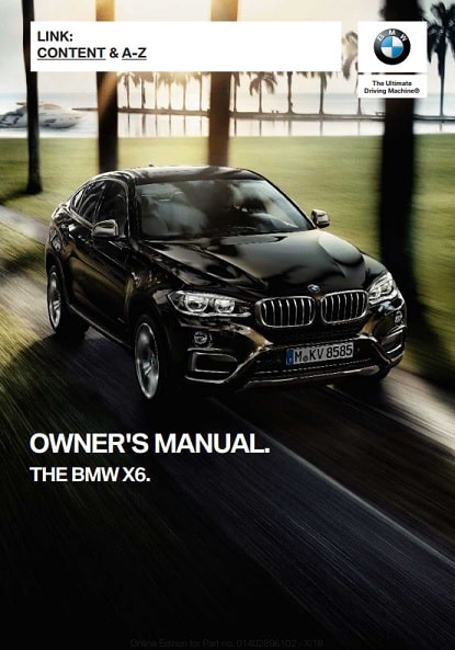 2015 BMW X6 Owner’s Manual Image