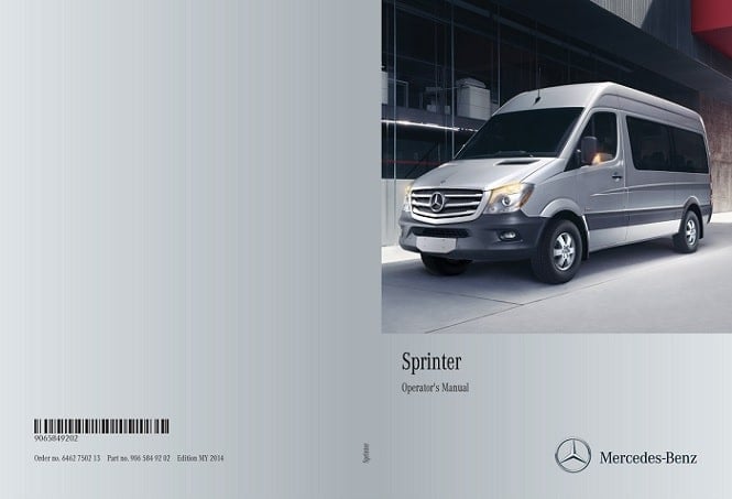 2015 Mercedes Benz Sprinter Owner’s Manual Image