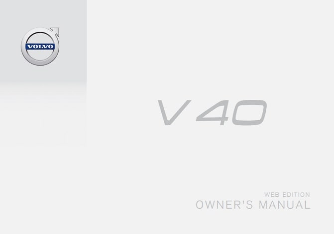 2015 Volvo V40 Owner’s Manual Image