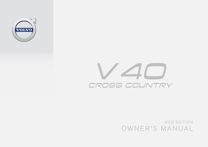 2016 Volvo V40 Cross Country Owner’s Manual Image