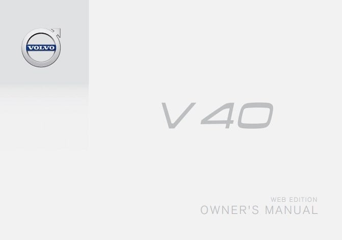 2016 Volvo V40 Owner’s Manual Image