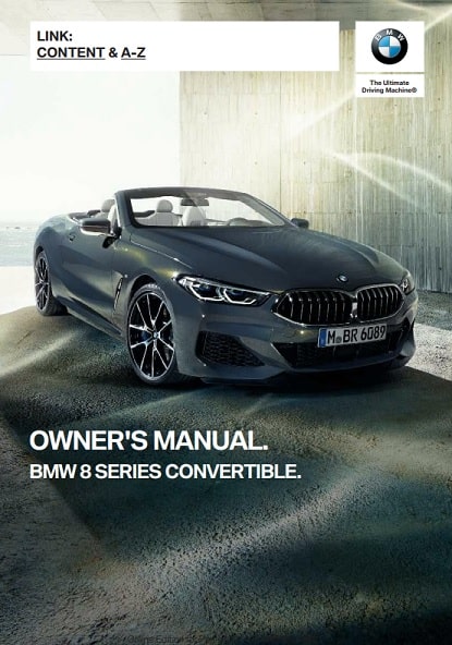 2018 BMW 8 Series Convertible Owner’s Manual Image