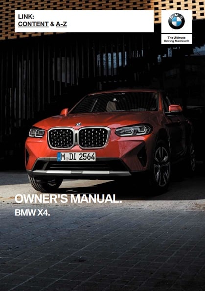 2018 BMW X4 Owner’s Manual Image