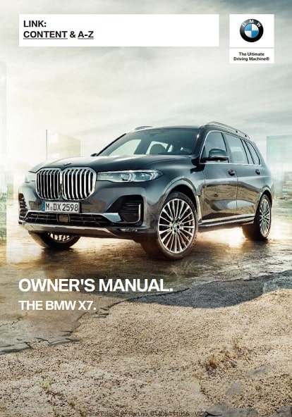 2018 BMW X7 Owner’s Manual Image