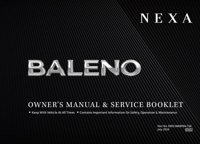 2018 Suzuki Baleno Owner’s Manual Image