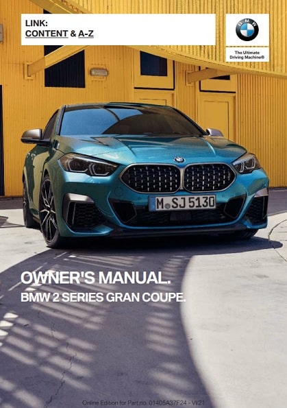 2019 BMW 2 Series Gran Coupe Owner’s Manual Image