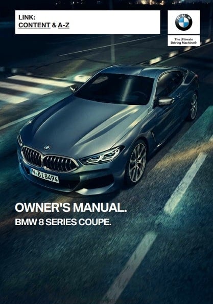 2019 BMW 8 Series Owner’s Manual Image
