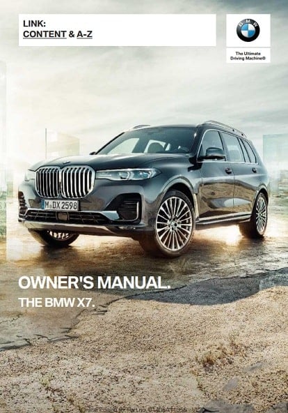 2019 BMW X7 Owner’s Manual Image