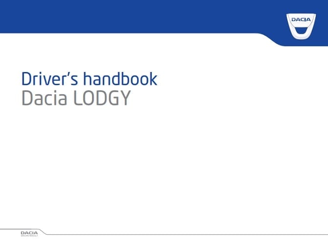 2019 Dacia Lodgy Owner’s Manual Image